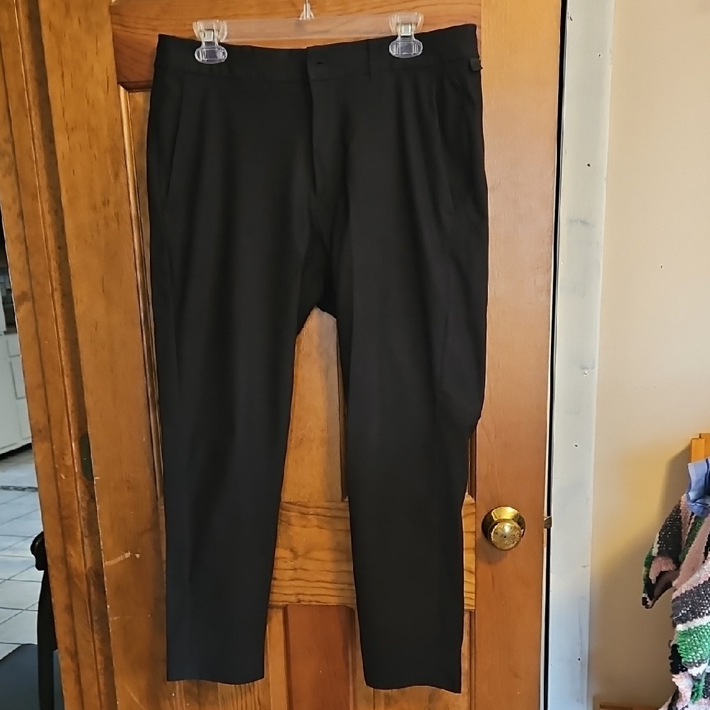 Omega Men's Elegant Black Dress Pants